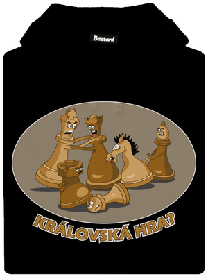 Královská hra pánská mikina klokanka Black