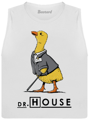Dr. House dámské tílko volné White