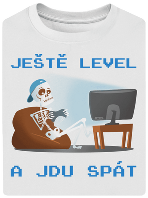 Ještě level unisex tričko oversized White