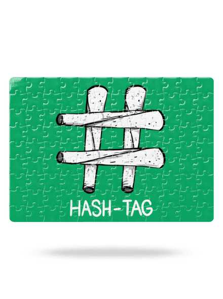 Hash tag puzzle White