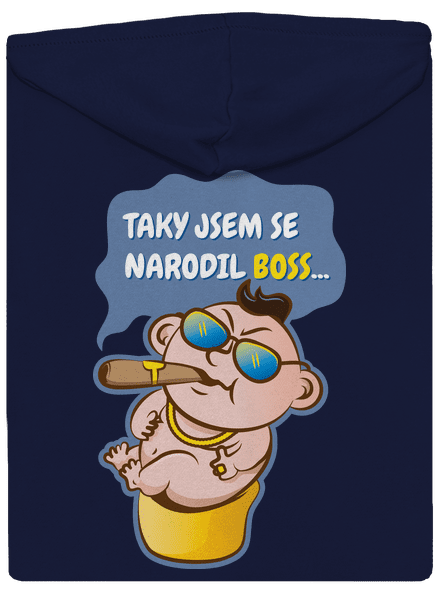 Boss pánská mikina na zip Navy