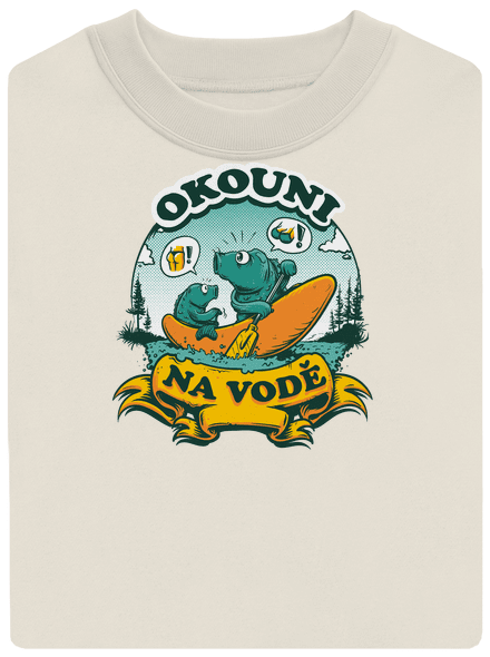 Okouni na vodě unisex mikina bez kapuce Off White