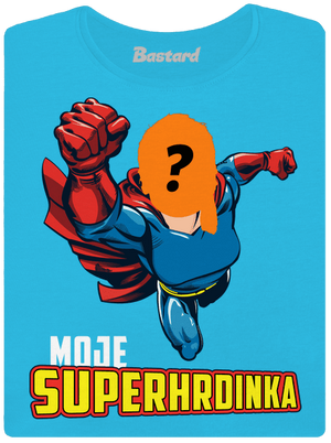 Moje superhrdinka dámské tričko s lemem Blue Atol