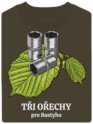 Tři ořechy pro... unisex mikina bez kapuce Urban Khaki