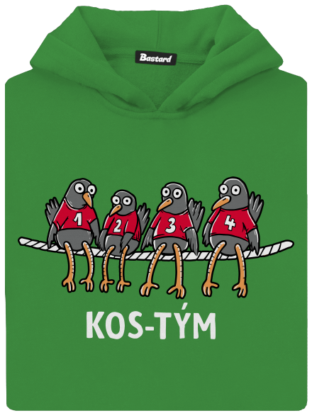 Kos-tým dětská mikina klokanka Kelly Green AWD