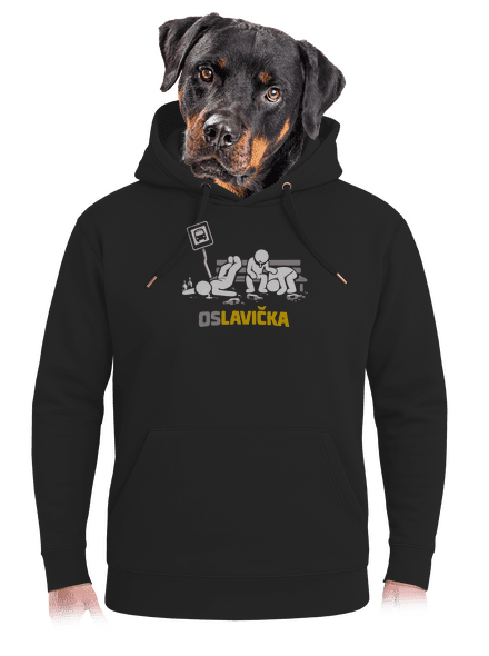 Oslavička unisex mikina premium Dark Black