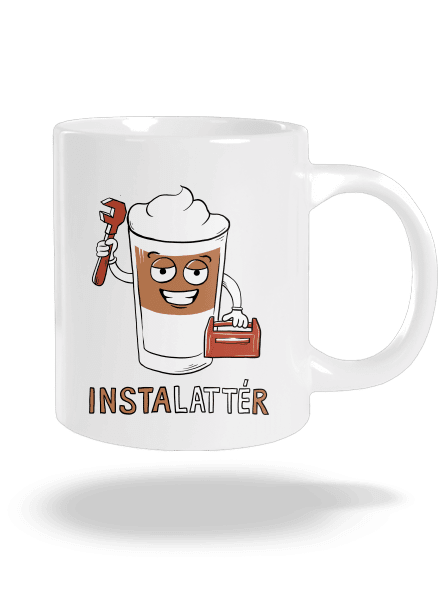 Instalattér velký hrnek White