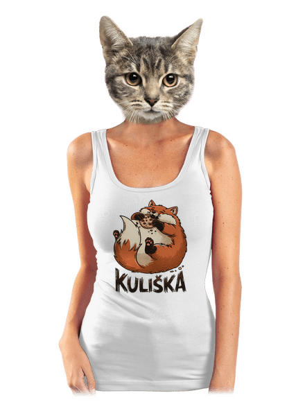 Kuliška dámské tílko klasické White