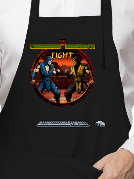 B17: Mortal Kombat zástěra Black