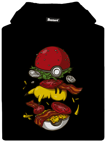 Pokémon burger dětská mikina klokanka Black