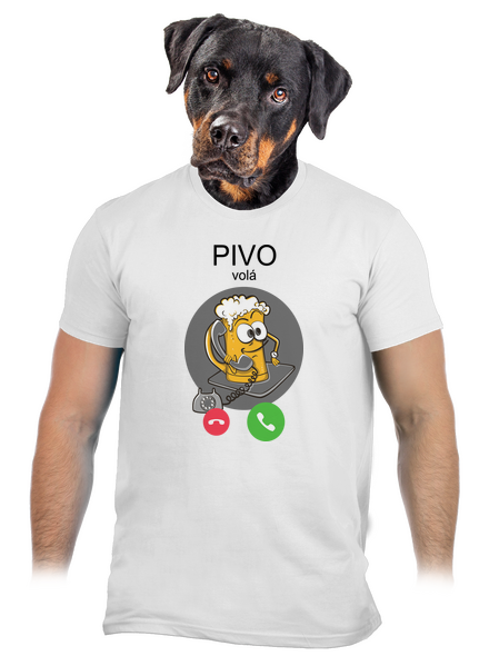 Pivo volá pánské tričko White