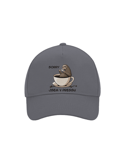 V pressu kšiltovka baseballka Graphite grey