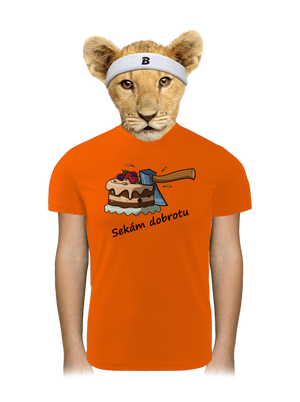 Sekám dobrotu dětské sportovní tričko Neon Orange