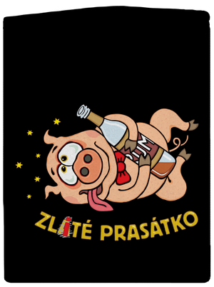 Zlité prasátko dámská mikina na zip Black