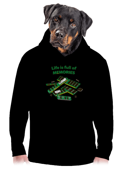 Uchováno v paměti pánská mikina klokanka Black