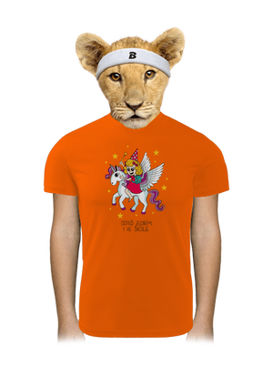 Holka ve škole dětské sportovní tričko Neon Orange