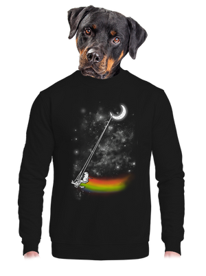 unisex mikina bez kapuce