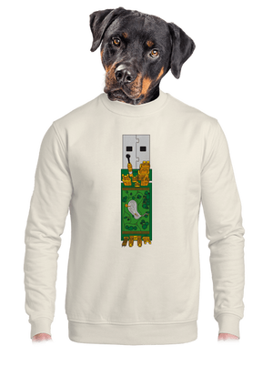 unisex mikina bez kapuce