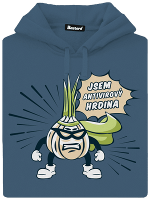 Antivirový hrdina dámská mikina klokanka Denim