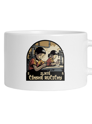 Zlaté čínské ručičky hrnek makronka White