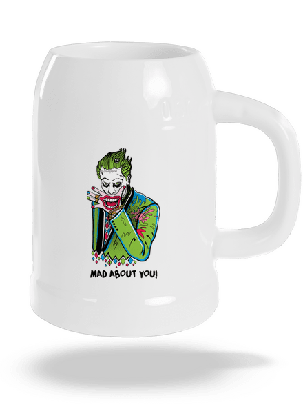 Joker a Harley půllitr White