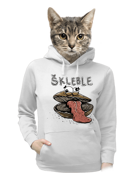 Škleble dámská mikina klokanka White