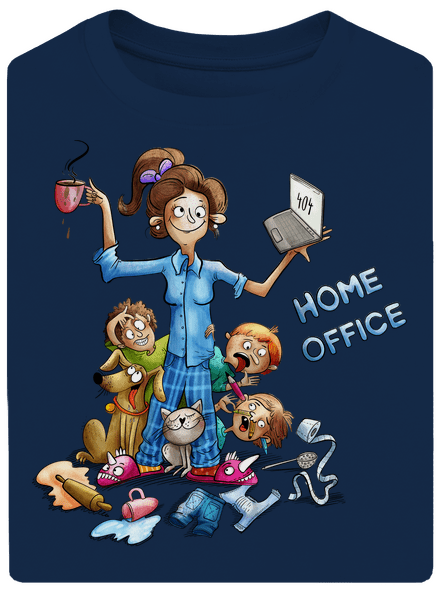 Maminčin home office unisex tričko oversized Midnight Blue