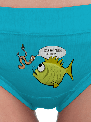 Ryba a žížala dámské kalhotky Turquoise