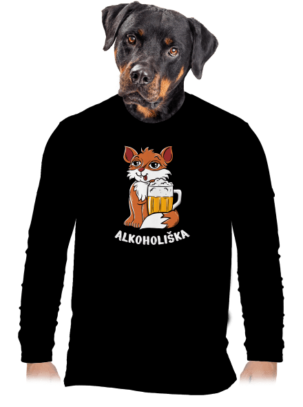Pivní Alkoholiška pánské dlouhý rukáv Black