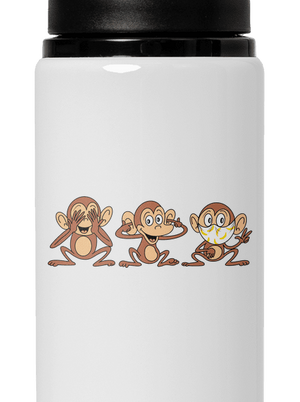 Opičky lahev na vodu White