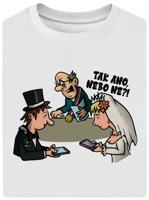 Svatební obřad unisex tričko oversized White