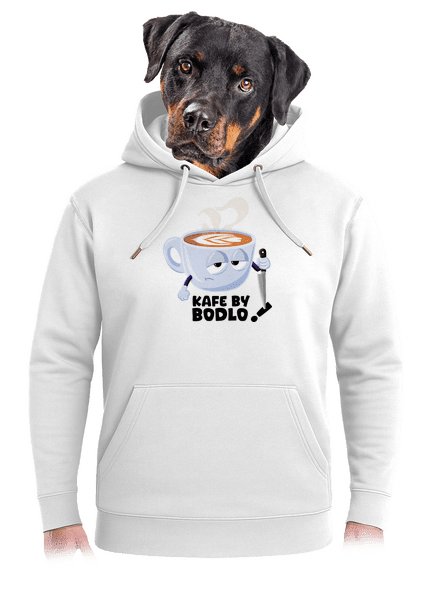 Kafe by bodlo unisex mikina premium Snowwhite
