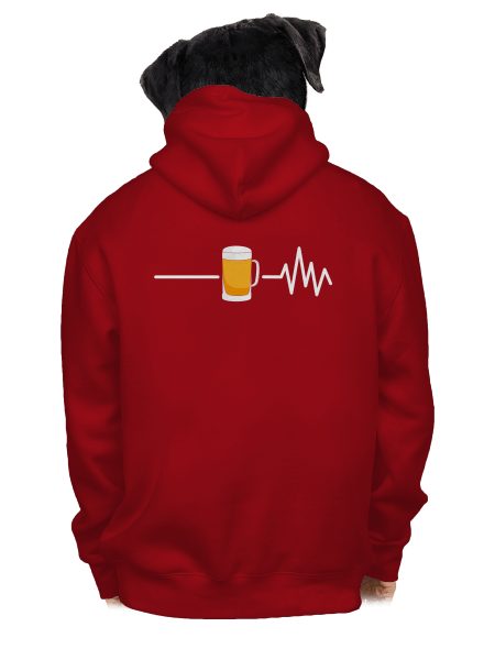 Beer help pánská mikina na zip Red