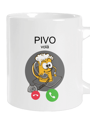 Pivo volá velký hrnek White