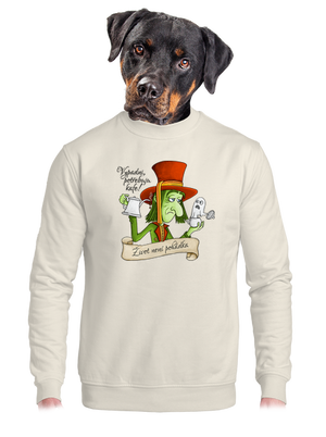 unisex mikina bez kapuce