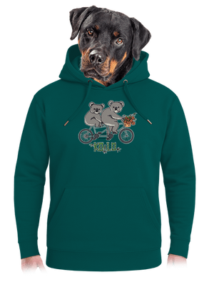 Koalo unisex mikina premium Emerald Green