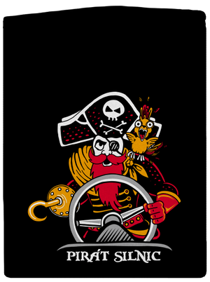 Pirát silnic pánská mikina na zip Black