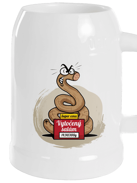 Vytočený salám půllitr White