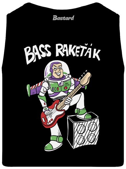 Bass Rakeťák pánské tílko Black