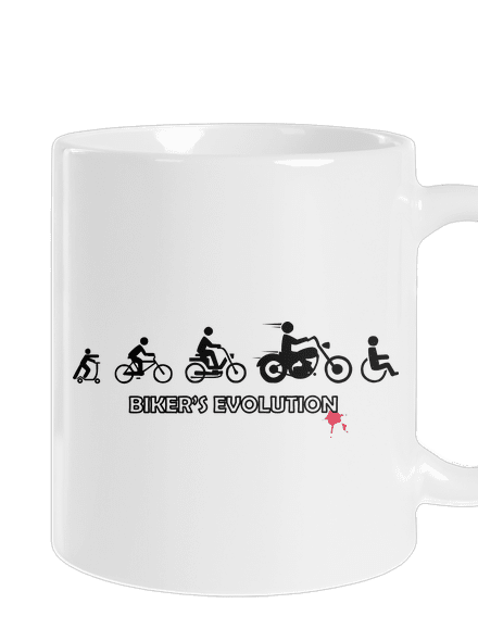 Bikers evolution klasický hrnek White