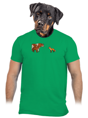 Vůl, pes a vulpes pánské tričko Kelly Green