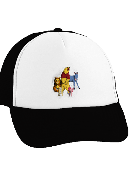 Medvídek kšiltovka truckerka Black cap