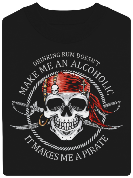 Pirát  unisex mikina bez kapuce Black