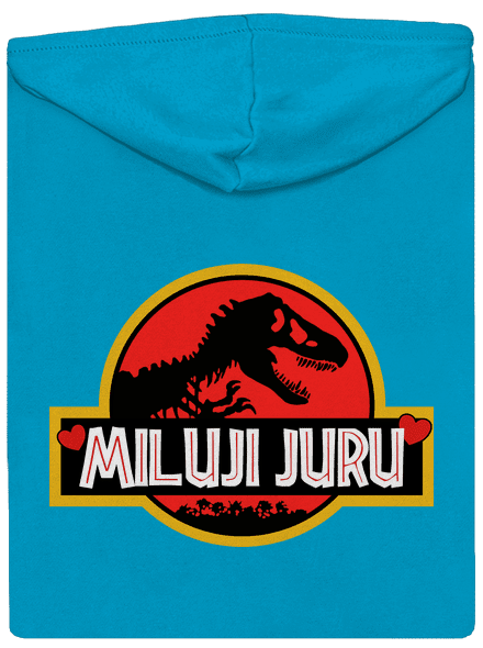 Miluji Juru dámská mikina na zip Blue Atol