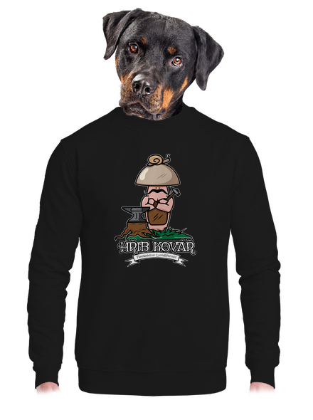 Hřib kovář unisex mikina bez kapuce Black