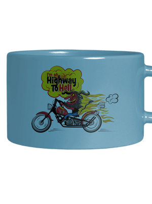 Pekelná jízda hrnek makronka Blue Macaron