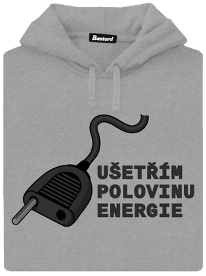 Ušetřím polovinu pánská mikina klokanka Light Melange