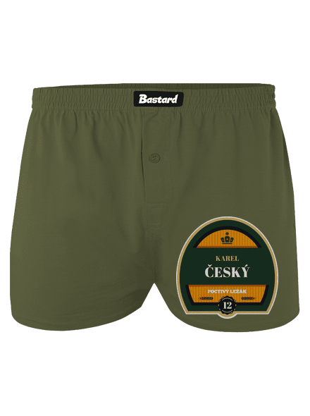 Pivní etiketa pánské trenky Khaki