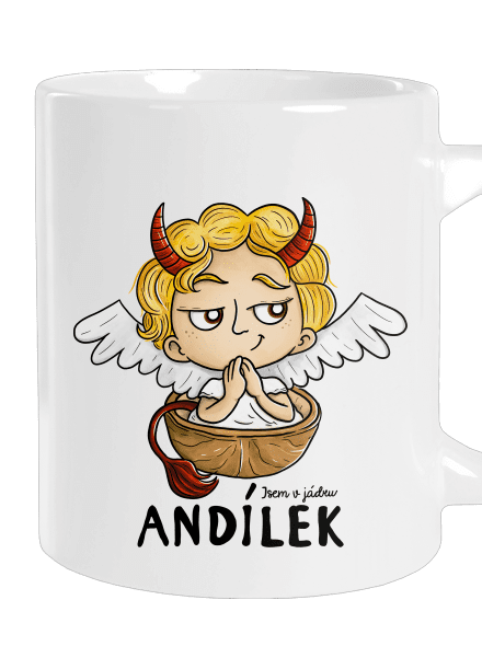 Andílek velký hrnek White