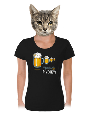 Pivečka dámské tričko Black